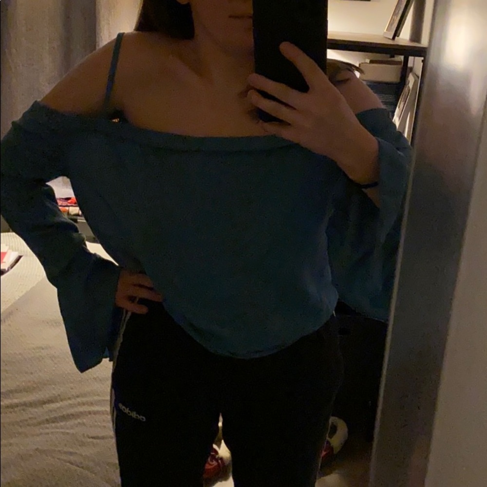 Aerie Don't Ask Why Off the Shoulder Cropped Shirt